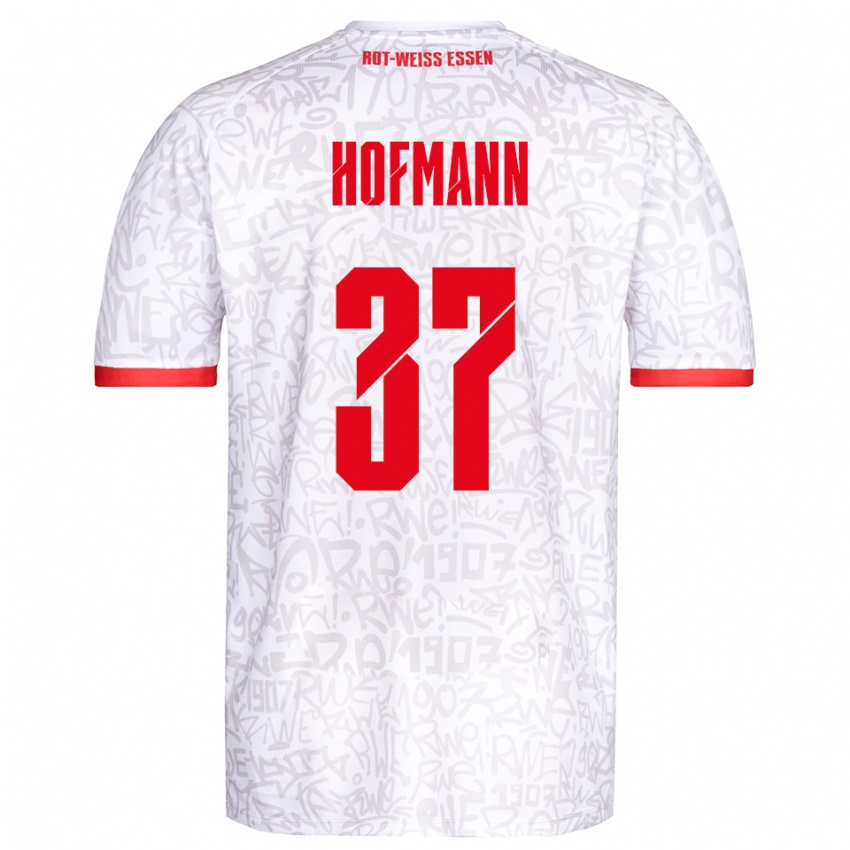 ילדים יאניק הופמן #37 לבן אדום ג'רזי ביתית 2025/26 חולצה קצרה