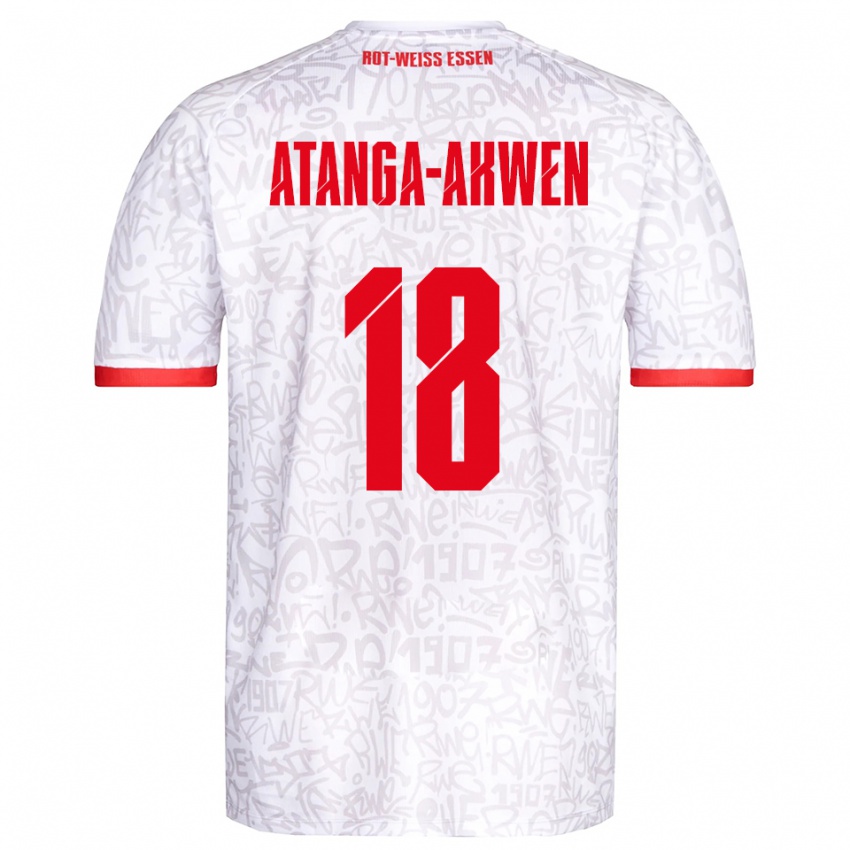 ילדים Randy-Tamufor Atanga-Akwen #18 לבן אדום ג'רזי ביתית 2025/26 חולצה קצרה