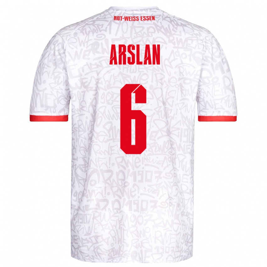 ילדים Ahmet Arslan #6 לבן אדום ג'רזי ביתית 2025/26 חולצה קצרה