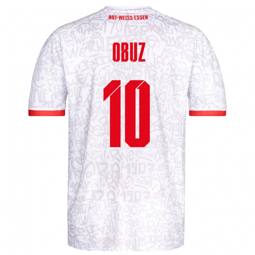 ילדים מרווין אובוץ #10 לבן אדום ג'רזי ביתית 2025/26 חולצה קצרה