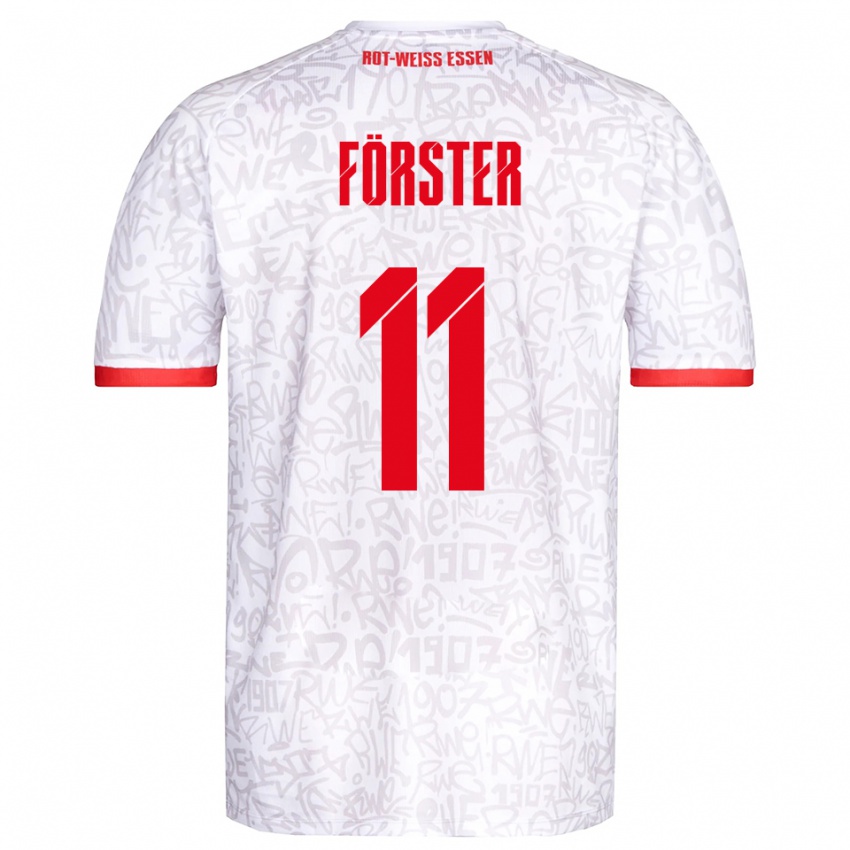 ילדים Luis Förster #11 לבן אדום ג'רזי ביתית 2025/26 חולצה קצרה