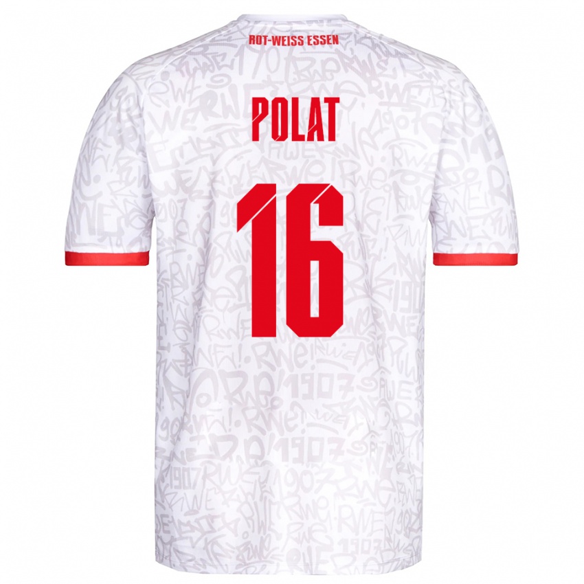 ילדים Mert Polat #16 לבן אדום ג'רזי ביתית 2025/26 חולצה קצרה