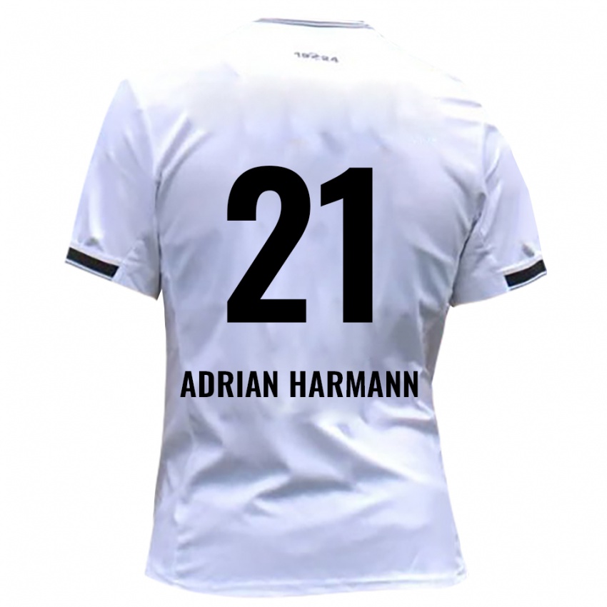 ילדים Manuel Adrian Harmann #21 לבן אדום ג'רזי ביתית 2025/26 חולצה קצרה