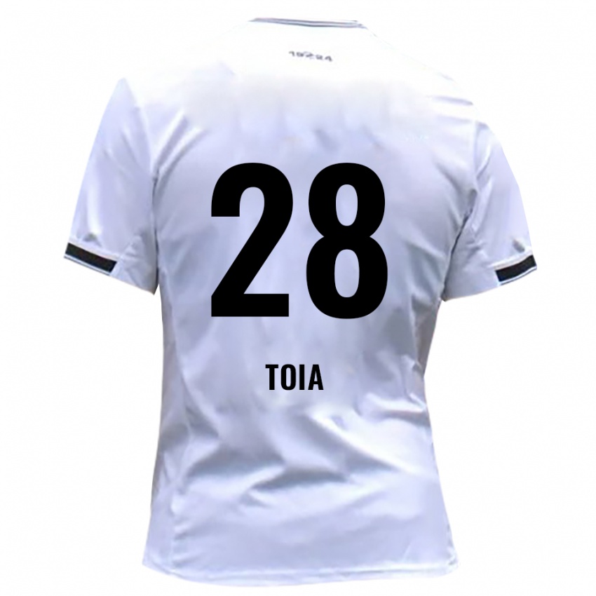 ילדים Alessandro Toia #28 לבן אדום ג'רזי ביתית 2025/26 חולצה קצרה