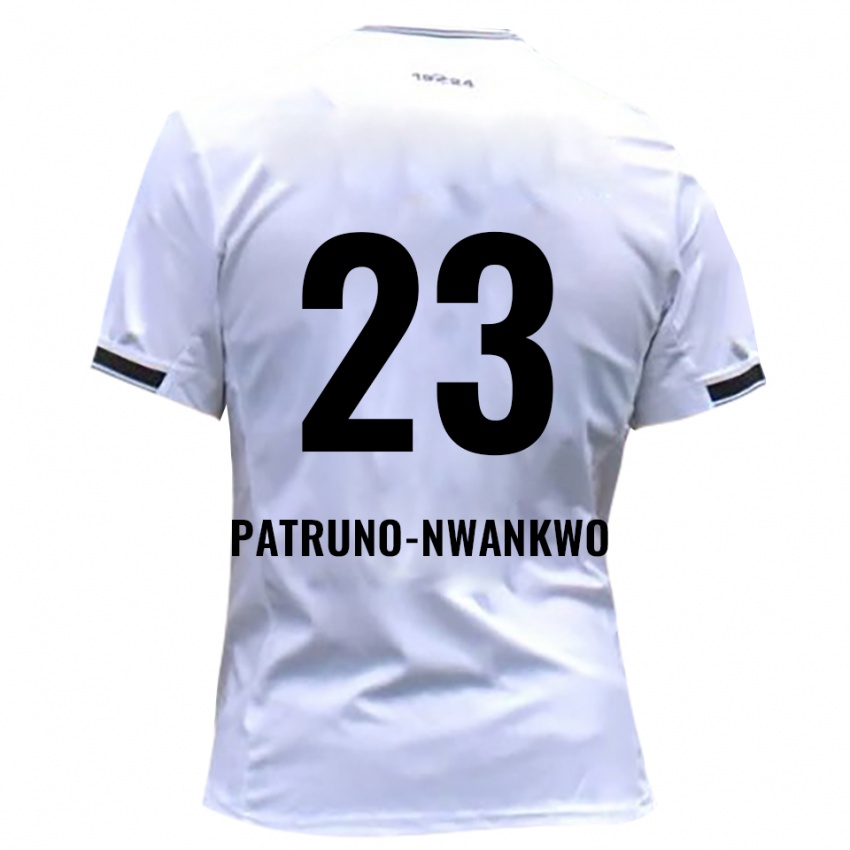 ילדים Josiah Patruno-Nwankwo #23 לבן אדום ג'רזי ביתית 2025/26 חולצה קצרה