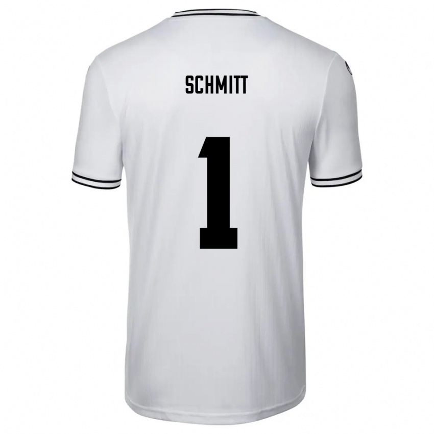 ילדים Max Schmitt #1 לבן שחור ג'רזי ביתית 2025/26 חולצה קצרה