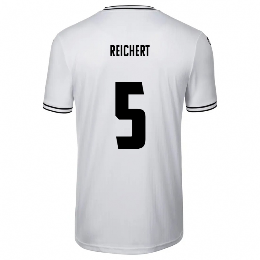 ילדים יוהנס רייכרט #5 לבן שחור ג'רזי ביתית 2025/26 חולצה קצרה