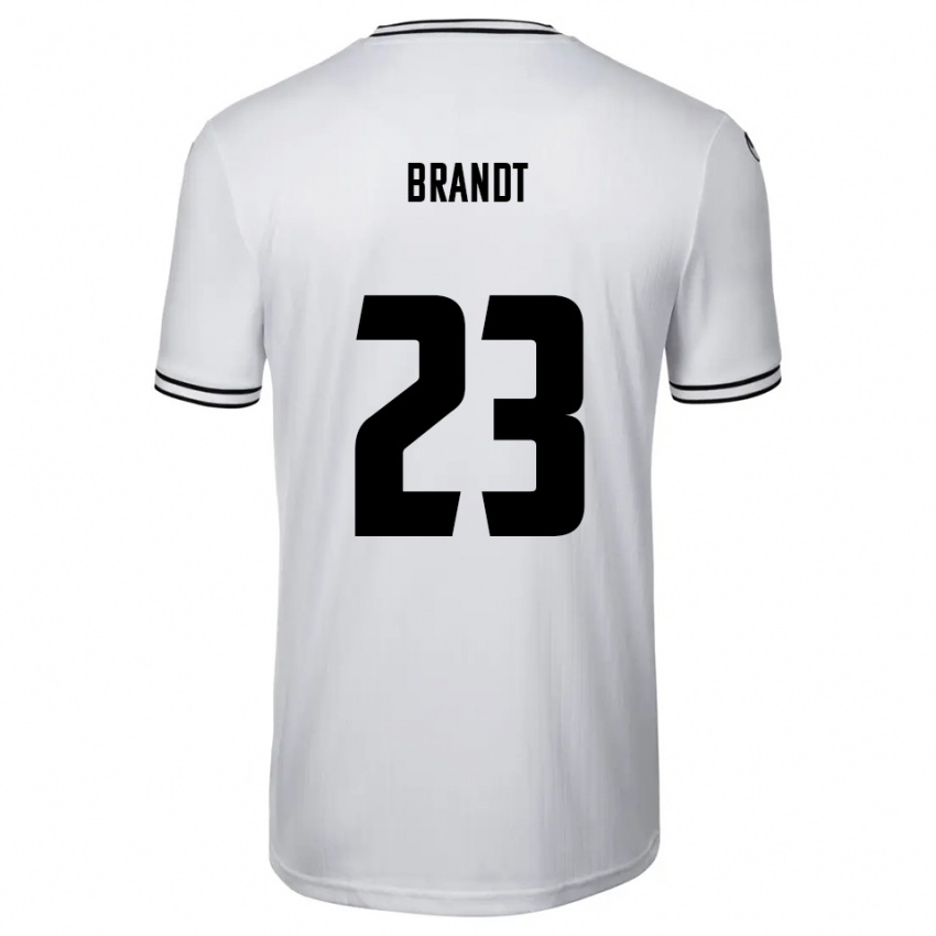 ילדים Max Brandt #23 לבן שחור ג'רזי ביתית 2025/26 חולצה קצרה