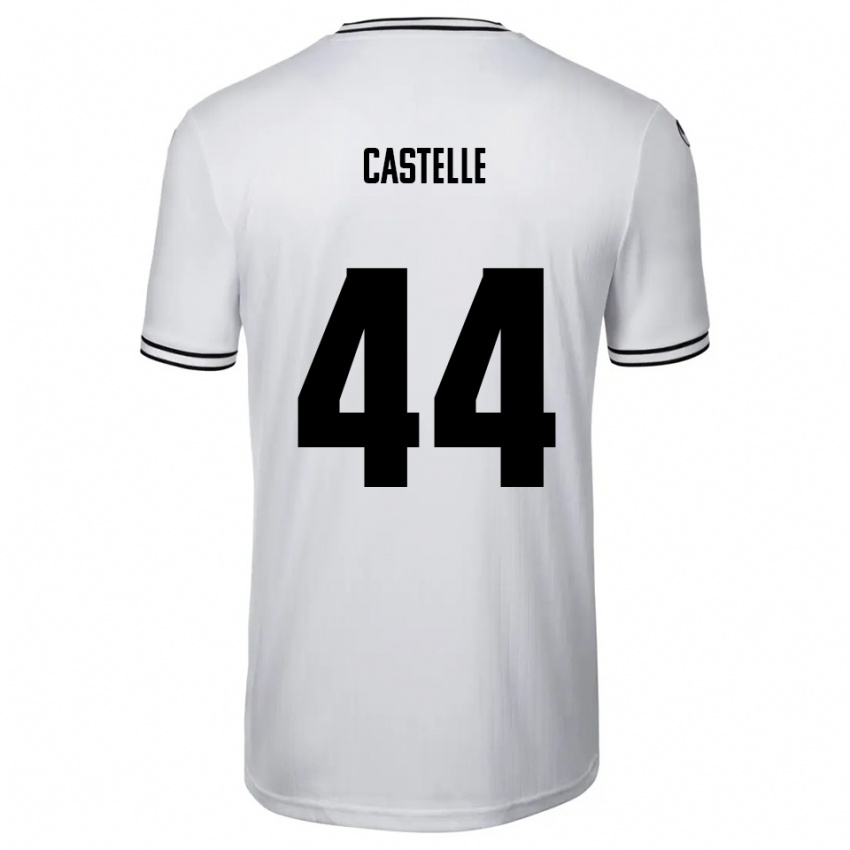 ילדים ניקלאס קסטל #44 לבן שחור ג'רזי ביתית 2025/26 חולצה קצרה