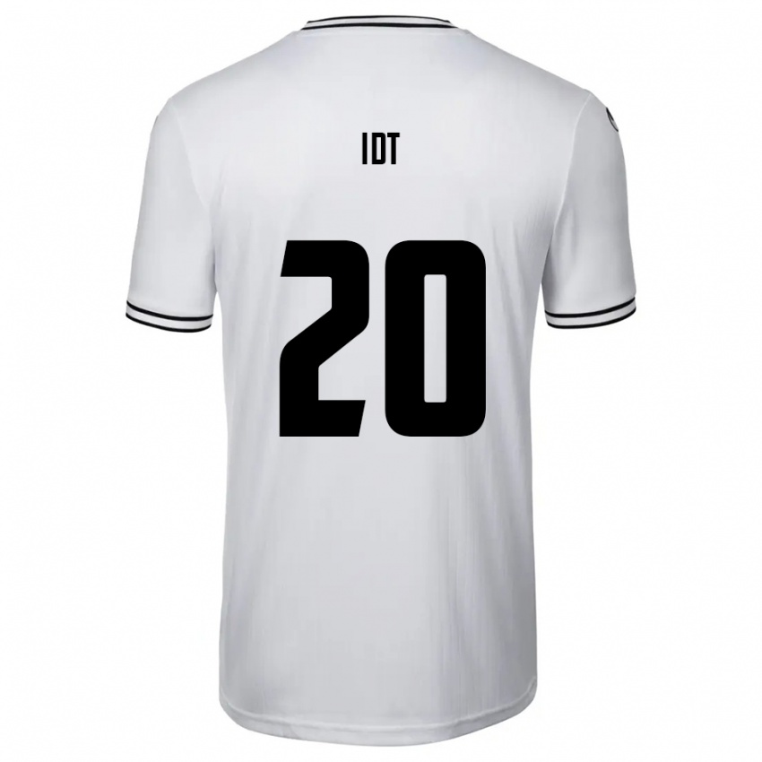 ילדים David Idt #20 לבן שחור ג'רזי ביתית 2025/26 חולצה קצרה