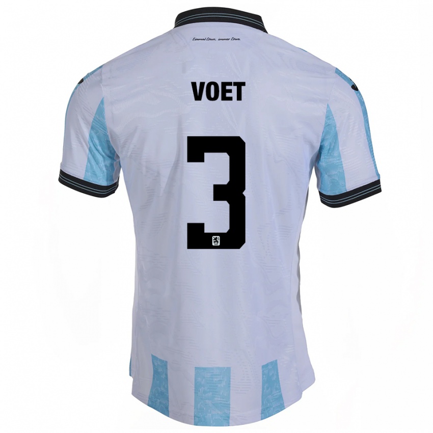 ילדים סימן ווט #3 לבן תכלת ג'רזי ביתית 2025/26 חולצה קצרה