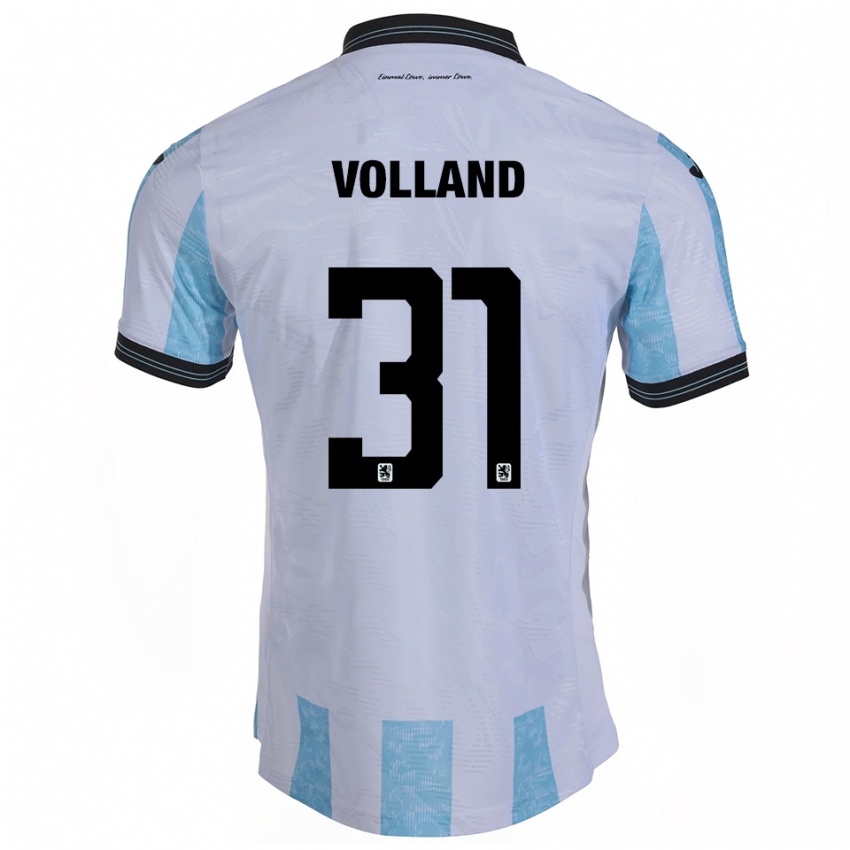 ילדים קווין פולאנד #31 לבן תכלת ג'רזי ביתית 2025/26 חולצה קצרה