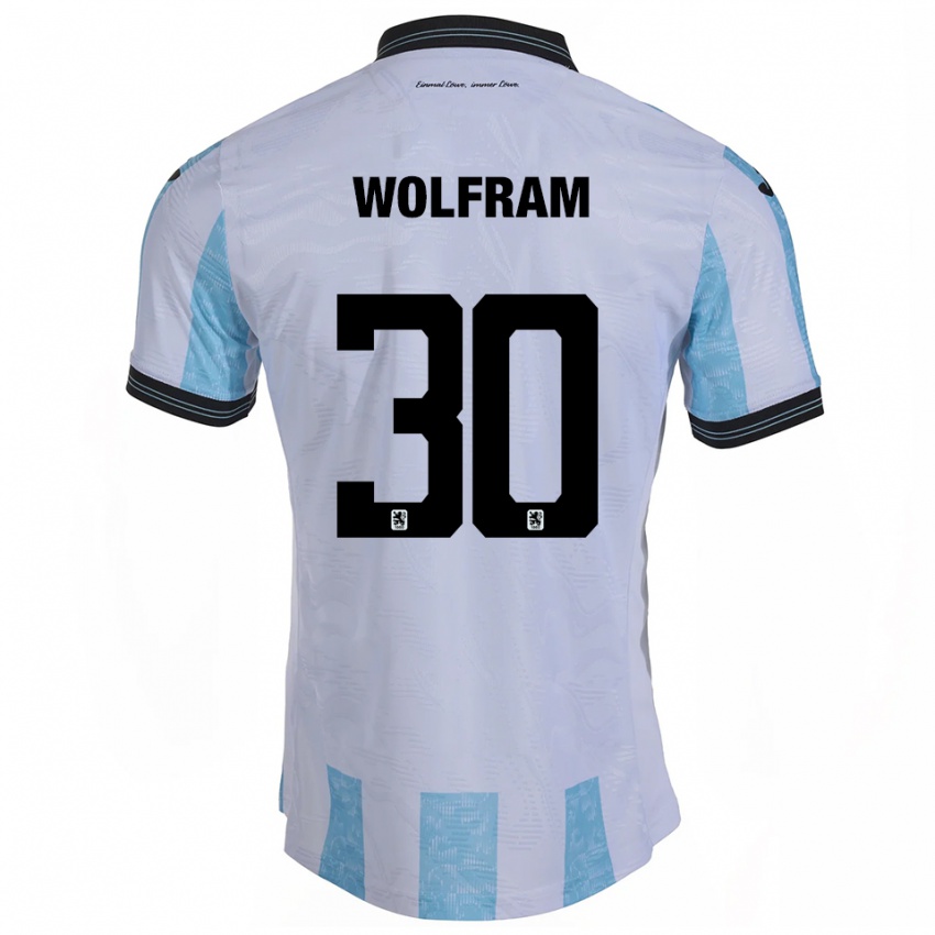 ילדים מקסימיליאן וולפרם #30 לבן תכלת ג'רזי ביתית 2025/26 חולצה קצרה