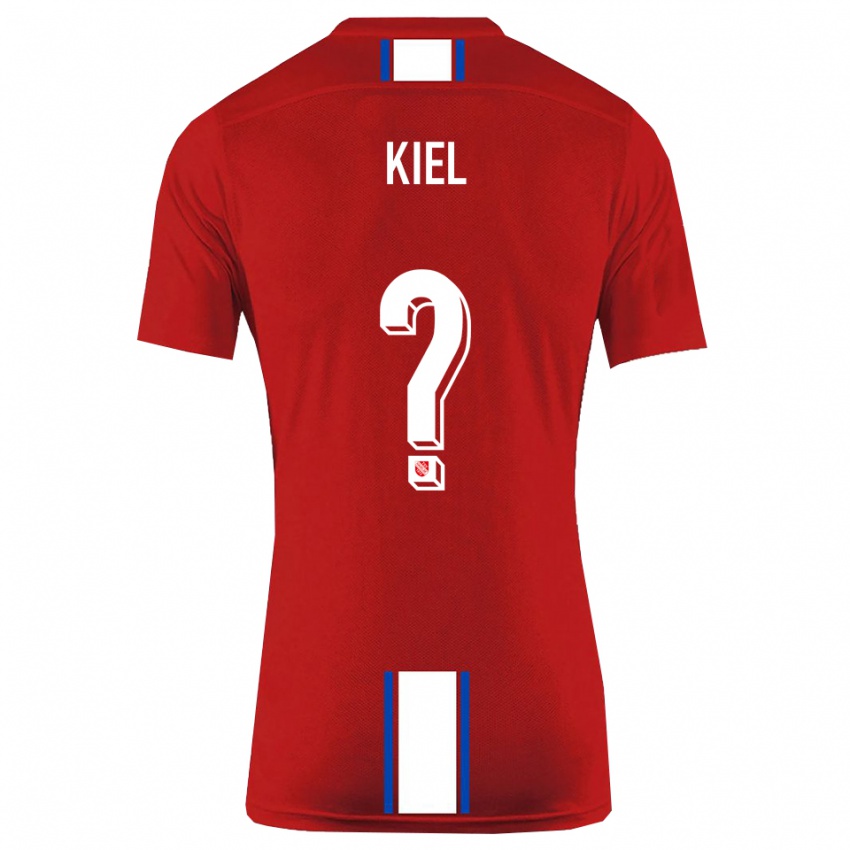 ילדים Niels Kiel #0 אדום לבן ג'רזי ביתית 2025/26 חולצה קצרה