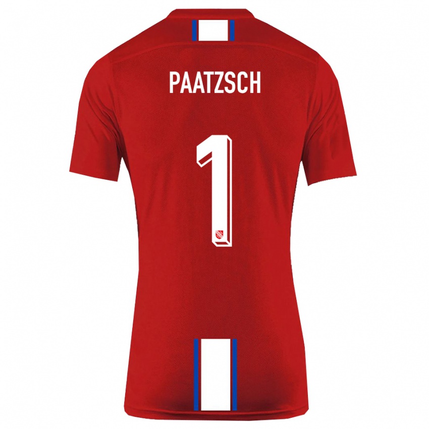 ילדים Pascal Paatzsch #1 אדום לבן ג'רזי ביתית 2025/26 חולצה קצרה