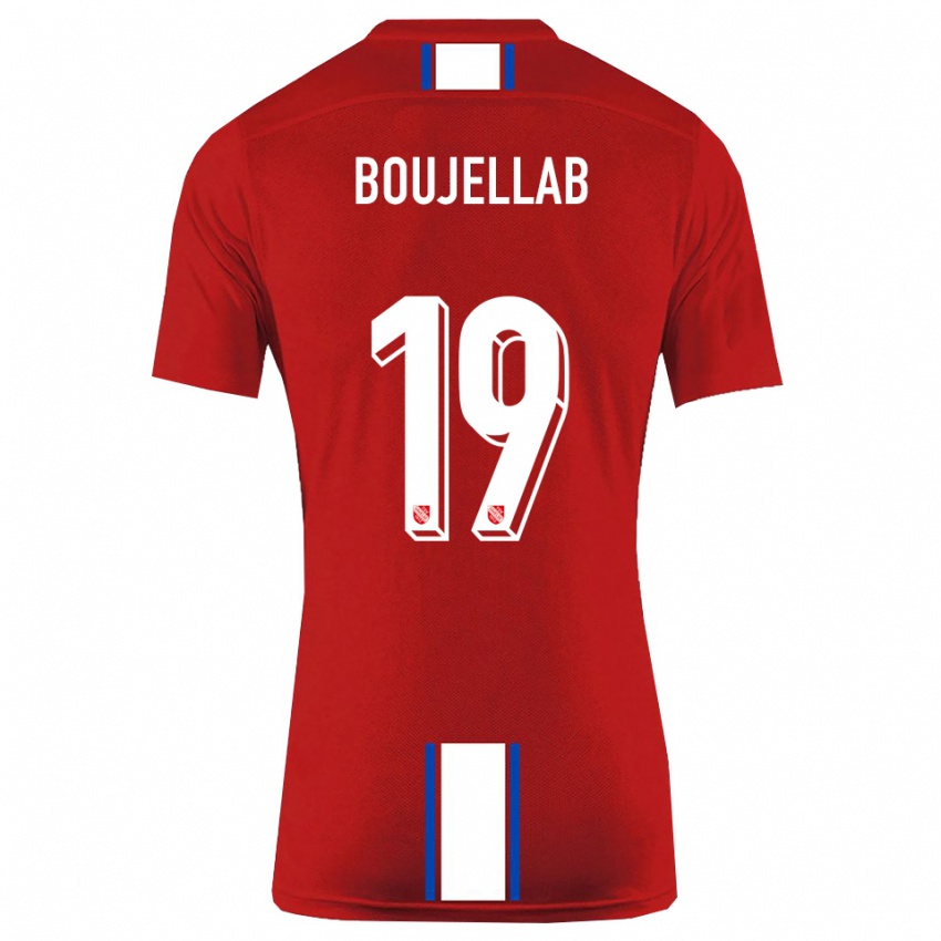 ילדים נאסים בוג'אלאב #19 אדום לבן ג'רזי ביתית 2025/26 חולצה קצרה