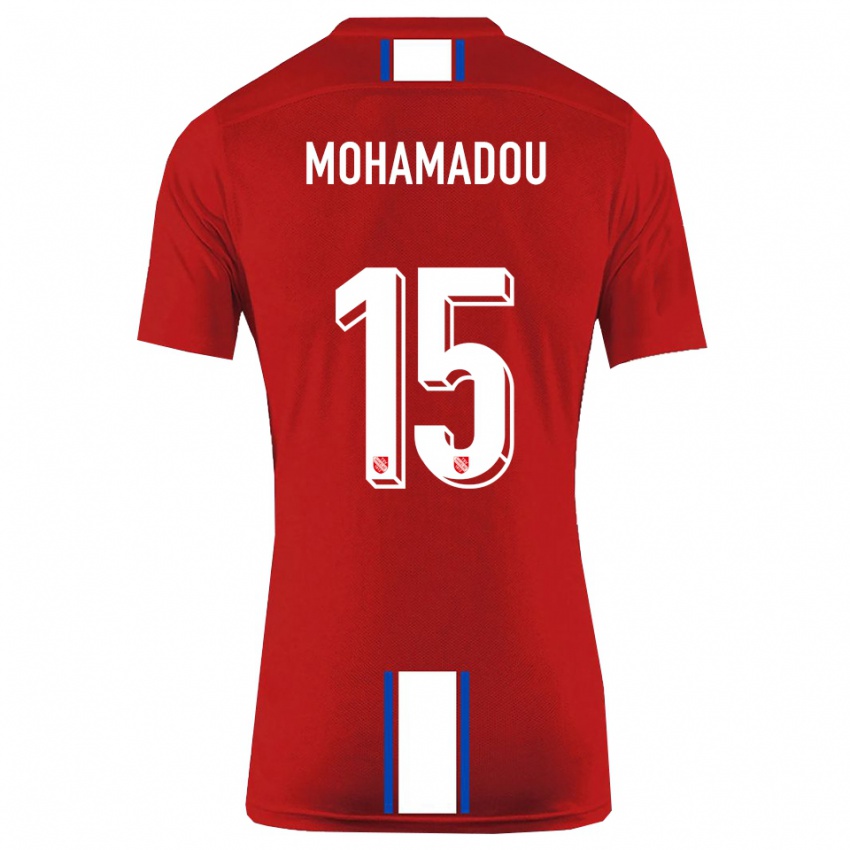 ילדים Akram-Dine Mohamadou #15 אדום לבן ג'רזי ביתית 2025/26 חולצה קצרה