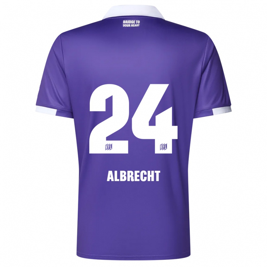 ילדים Fabian Albrecht #24 סגול לבן ג'רזי ביתית 2025/26 חולצה קצרה