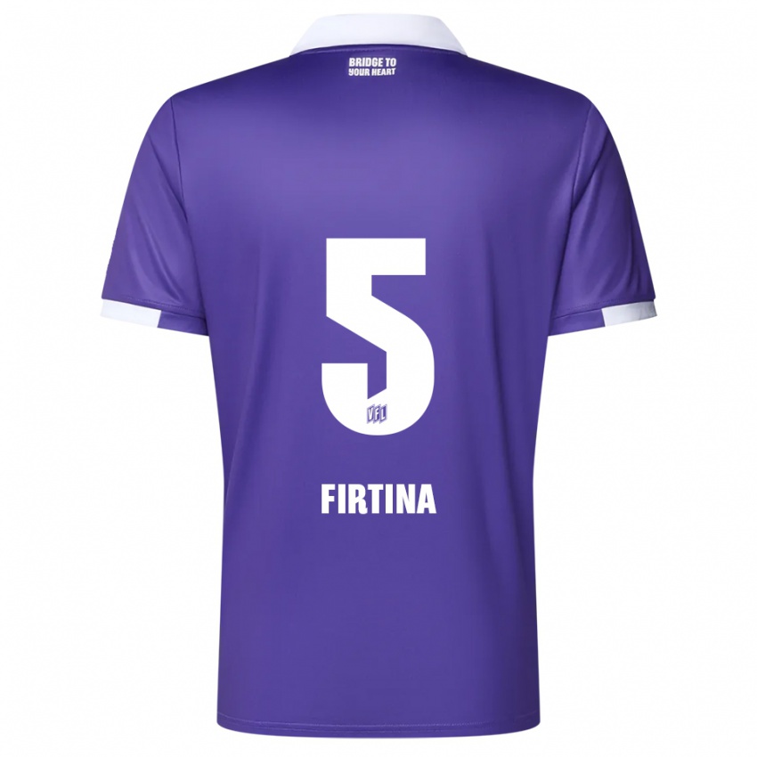 ילדים Taha Firtina #5 סגול לבן ג'רזי ביתית 2025/26 חולצה קצרה