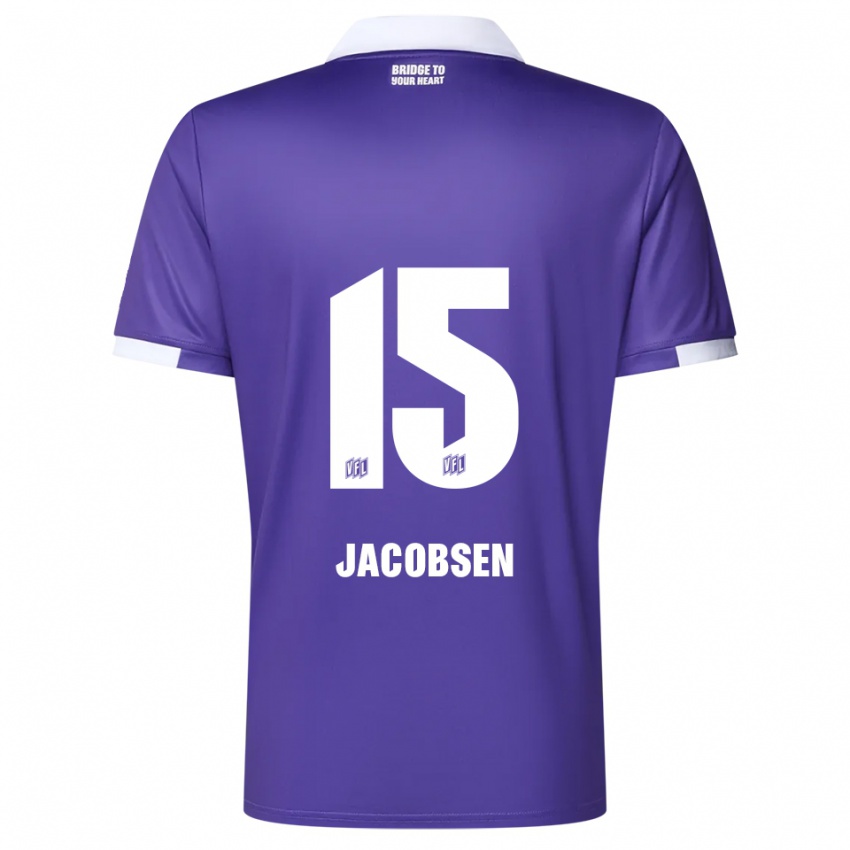 ילדים ביארקה יאקובסן #15 סגול לבן ג'רזי ביתית 2025/26 חולצה קצרה