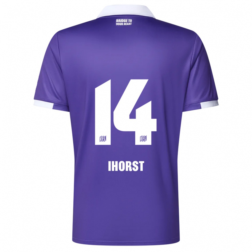 ילדים Luc Ihorst #14 סגול לבן ג'רזי ביתית 2025/26 חולצה קצרה