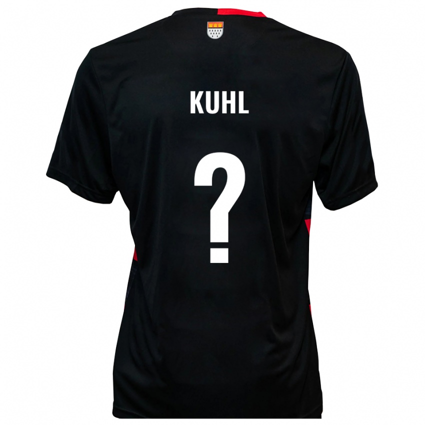 ילדים Jasmin Kuhl #0 שחור אדום ג'רזי ביתית 2025/26 חולצה קצרה