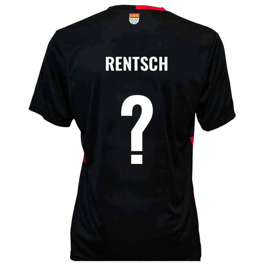 ילדים Sophie Rentsch #0 שחור אדום ג'רזי ביתית 2025/26 חולצה קצרה