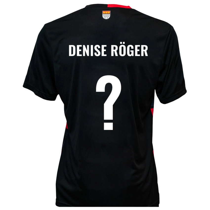 ילדים Kim Denise Röger #0 שחור אדום ג'רזי ביתית 2025/26 חולצה קצרה