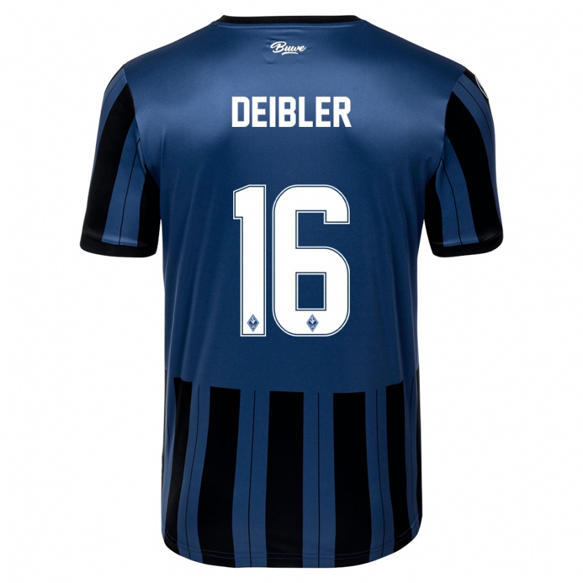 ילדים Teo Deibler #16 כחול אפור שחור ג'רזי ביתית 2025/26 חולצה קצרה