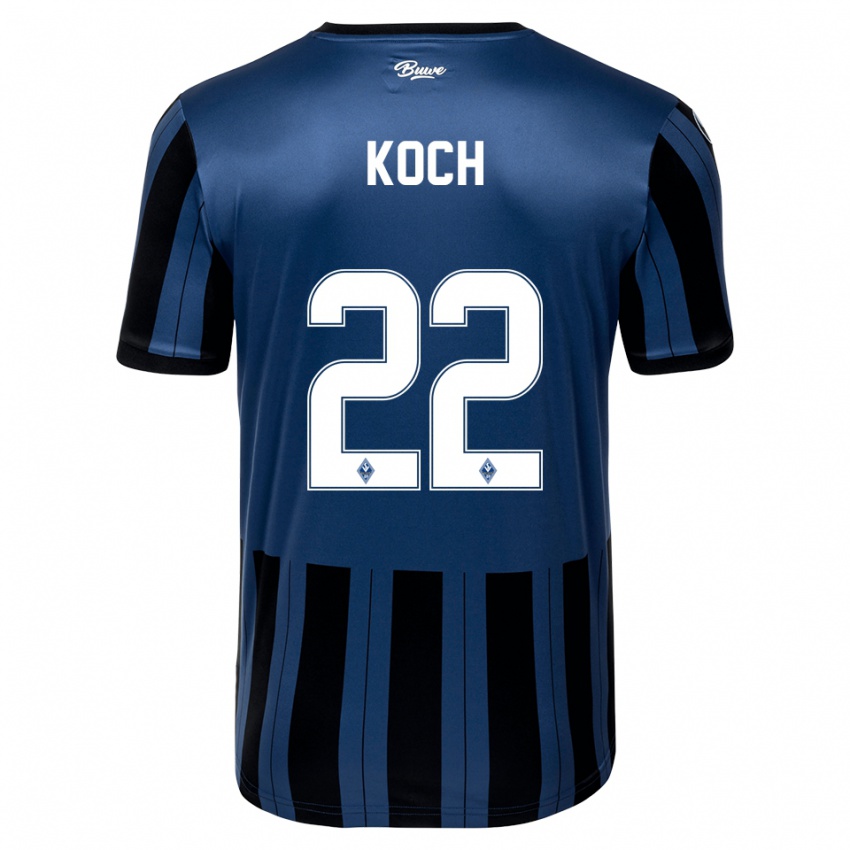 ילדים Nico Koch #22 כחול אפור שחור ג'רזי ביתית 2025/26 חולצה קצרה