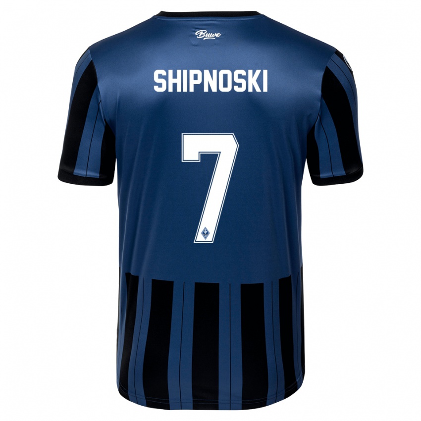 ילדים Nicklas Shipnoski #7 כחול אפור שחור ג'רזי ביתית 2025/26 חולצה קצרה