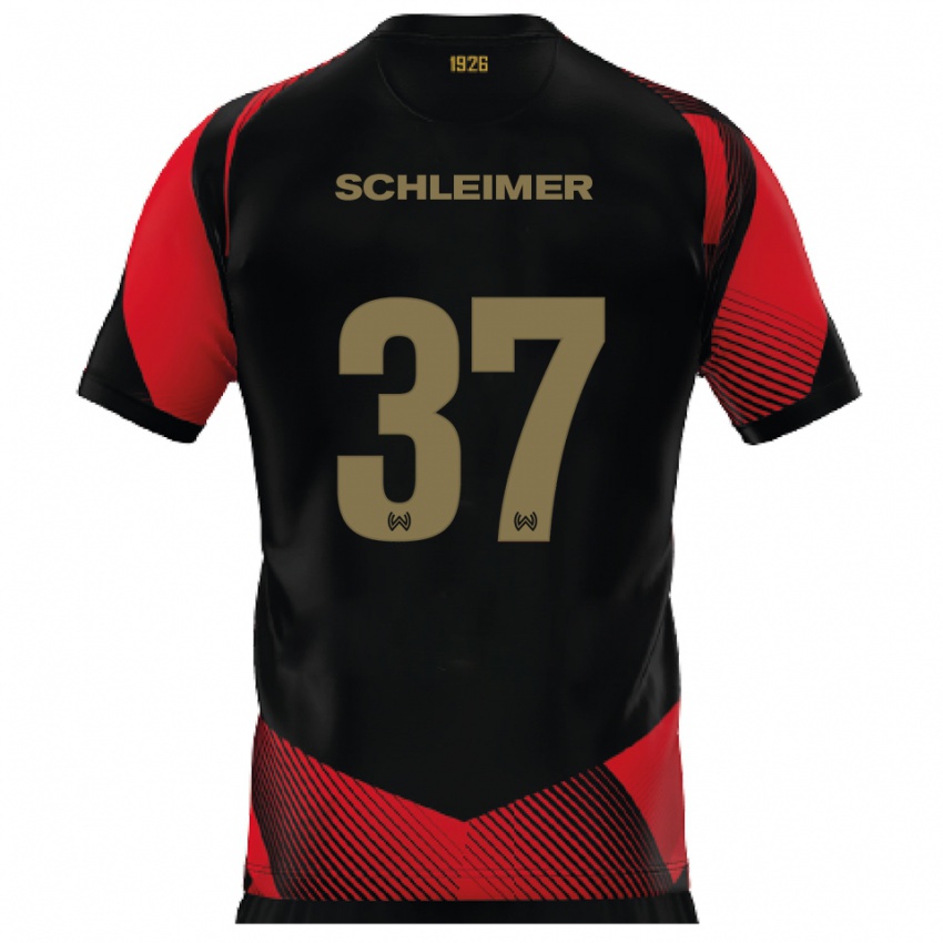 ילדים לוקאס שליימר #37 שחור אדום ג'רזי ביתית 2025/26 חולצה קצרה