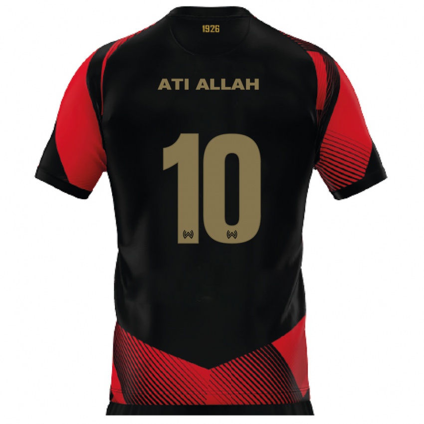 ילדים איברהים אטי אללה #10 שחור אדום ג'רזי ביתית 2025/26 חולצה קצרה