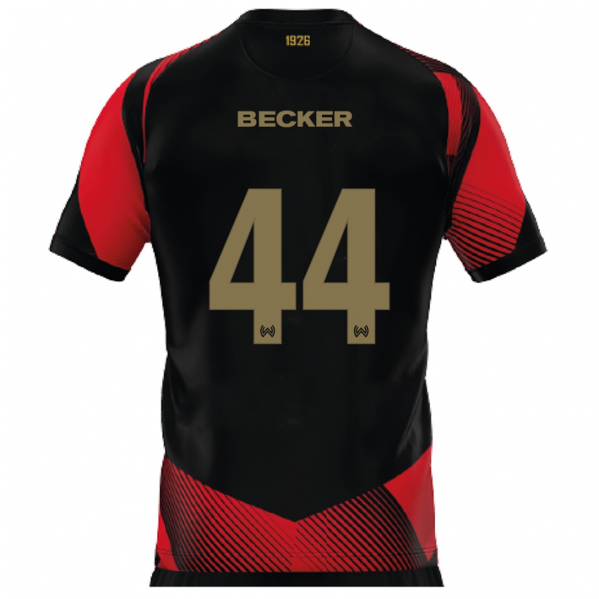 ילדים Jan Becker #44 שחור אדום ג'רזי ביתית 2025/26 חולצה קצרה