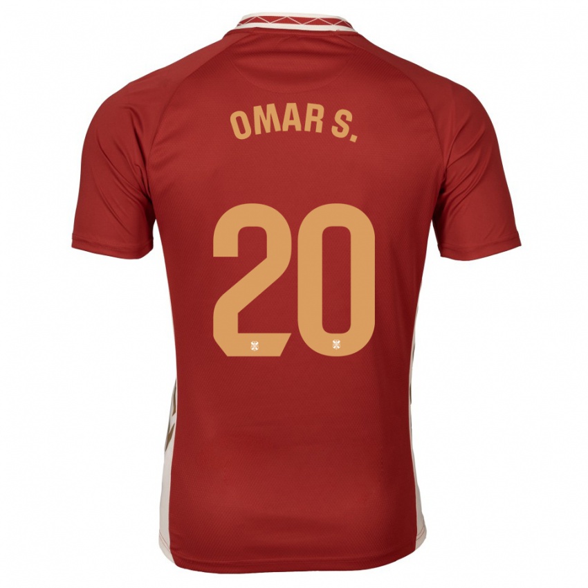 ילדים עומאר סאנצ'ס #20 בורדו זהב הרחק ג'רזי 2025/26 חולצה קצרה