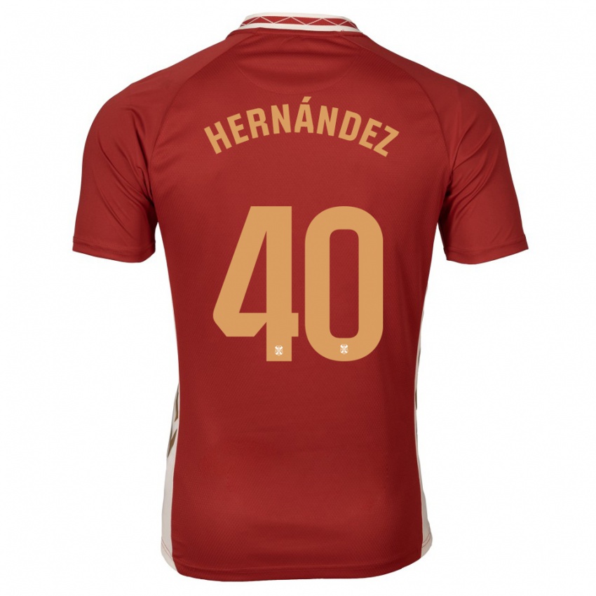 ילדים Christian Hernández #40 בורדו זהב הרחק ג'רזי 2025/26 חולצה קצרה