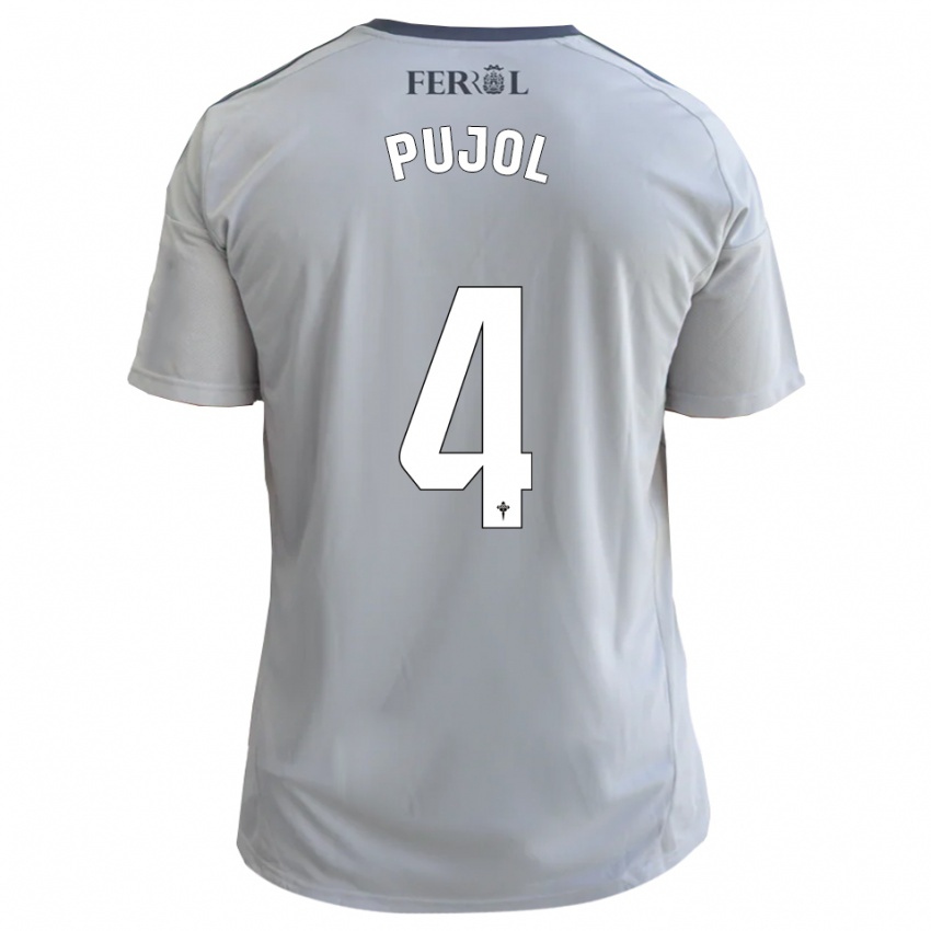 ילדים אדגר פוג'ול #4 אפור כסף הרחק ג'רזי 2025/26 חולצה קצרה