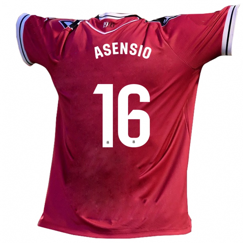 ילדים פרנסיסקו חביאר אסנסיו פרננדס #16 בורדו שחור הרחק ג'רזי 2025/26 חולצה קצרה