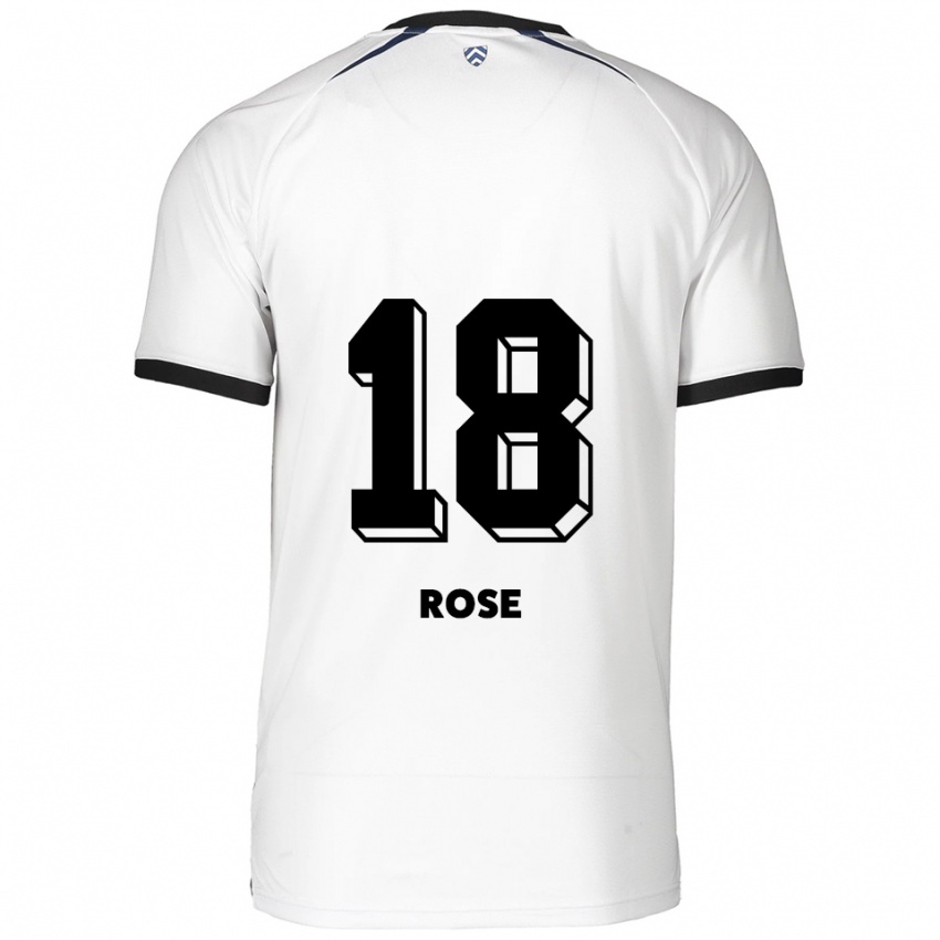 ילדים Rafael Rose #18 לבן שחור הרחק ג'רזי 2025/26 חולצה קצרה