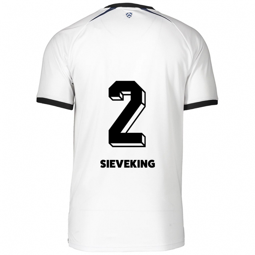 ילדים Antonio Sieveking #2 לבן שחור הרחק ג'רזי 2025/26 חולצה קצרה