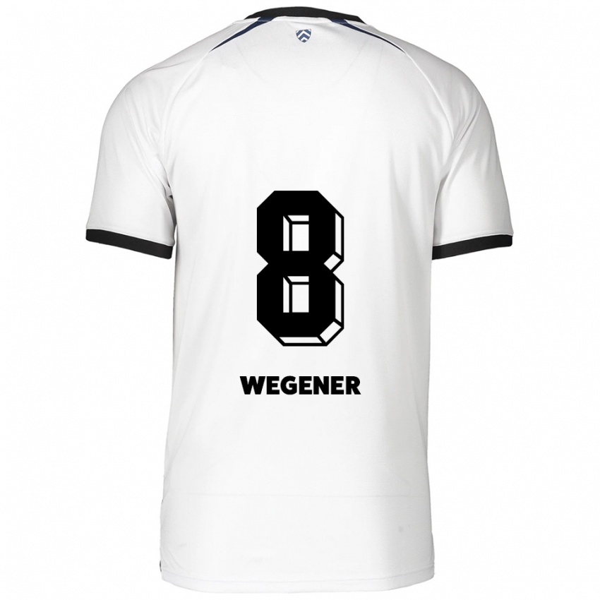 ילדים טיל וגנר #8 לבן שחור הרחק ג'רזי 2025/26 חולצה קצרה