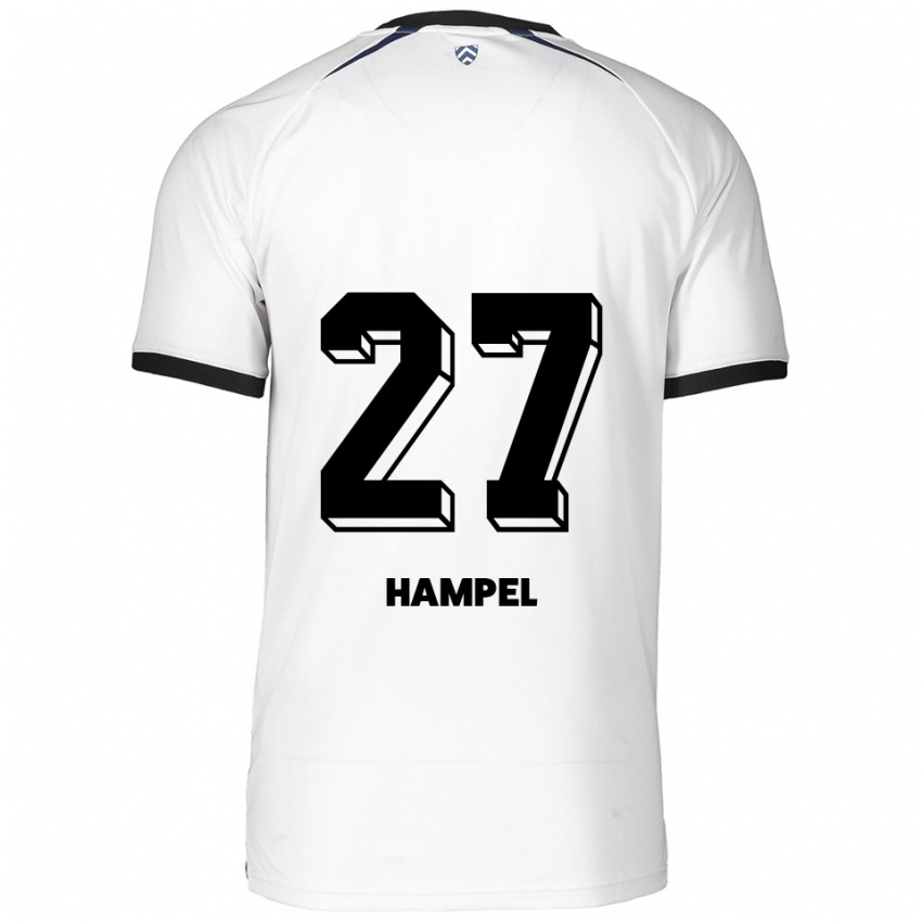 ילדים Jocelyn Hampel #27 לבן שחור הרחק ג'רזי 2025/26 חולצה קצרה