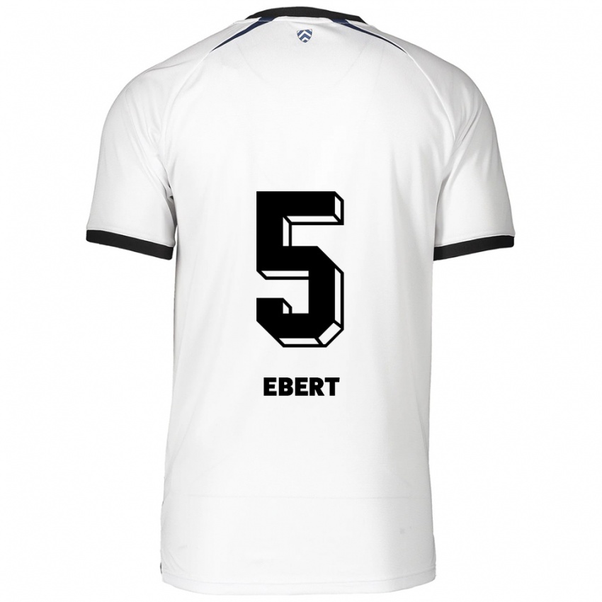 ילדים Phine Ebert #5 לבן שחור הרחק ג'רזי 2025/26 חולצה קצרה