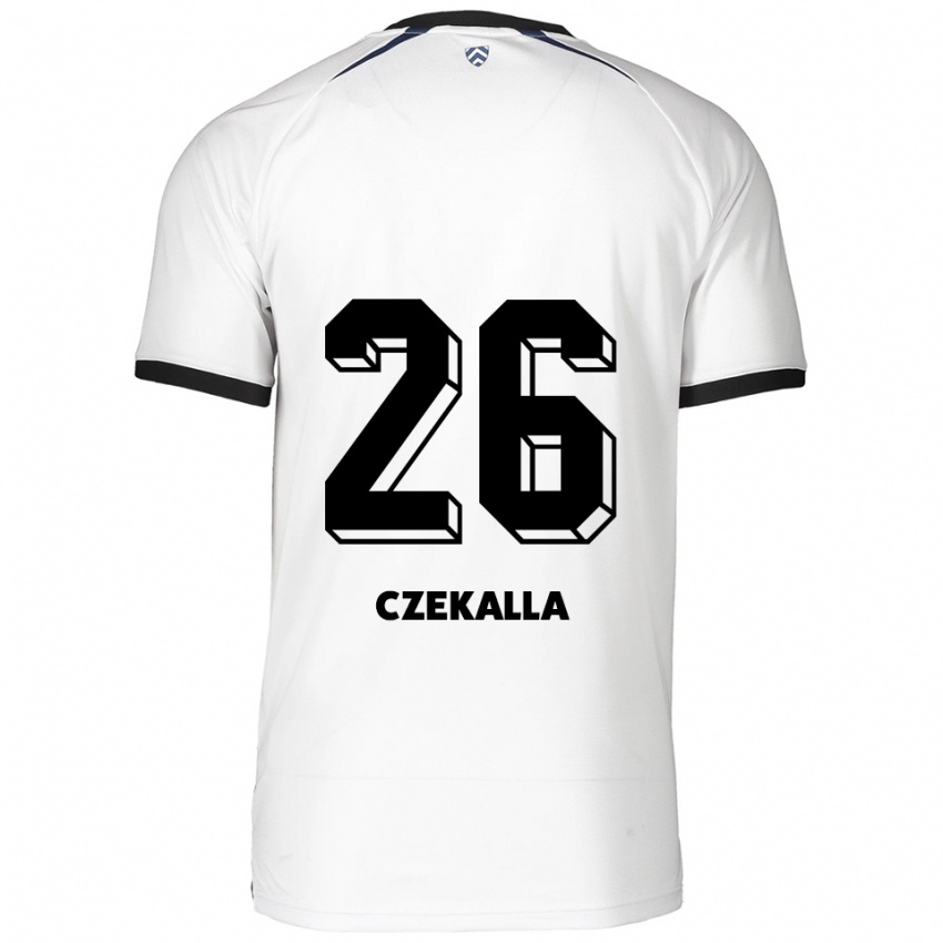 ילדים אנה פאוליני צ׳קאלה #26 לבן שחור הרחק ג'רזי 2025/26 חולצה קצרה