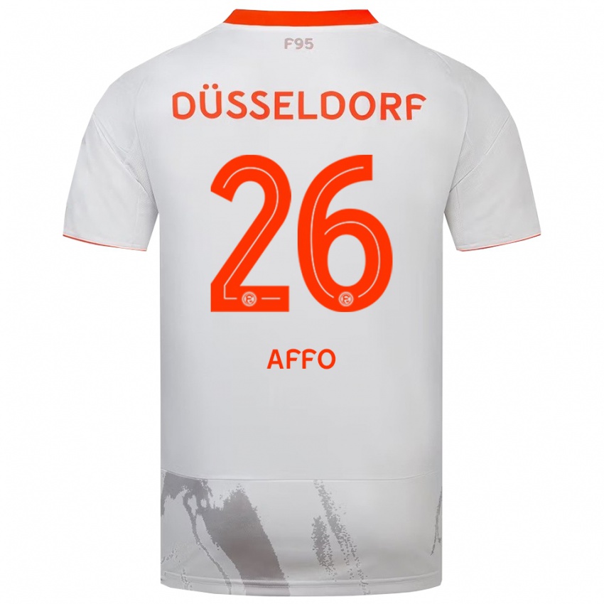 ילדים Samir Affo #26 לבן כתום הרחק ג'רזי 2025/26 חולצה קצרה