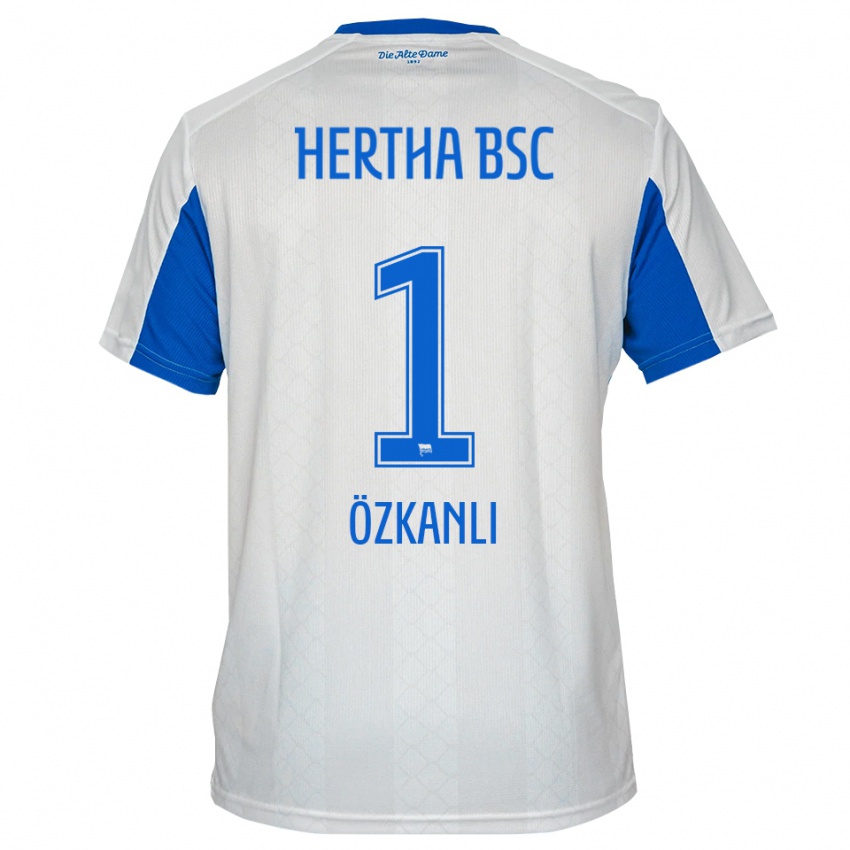 ילדים Burak Özkanli #1 לבן כחול הרחק ג'רזי 2025/26 חולצה קצרה