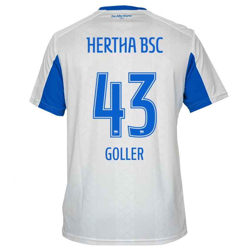 ילדים טים גולר #43 לבן כחול הרחק ג'רזי 2025/26 חולצה קצרה