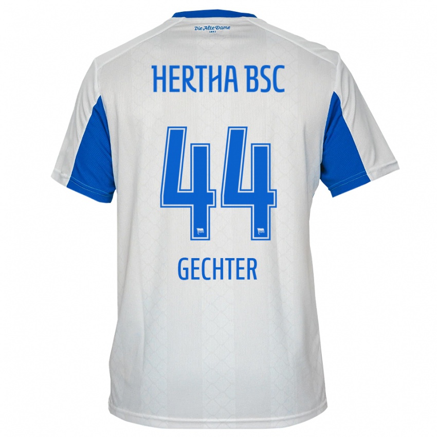 ילדים לינוס גכטר #44 לבן כחול הרחק ג'רזי 2025/26 חולצה קצרה