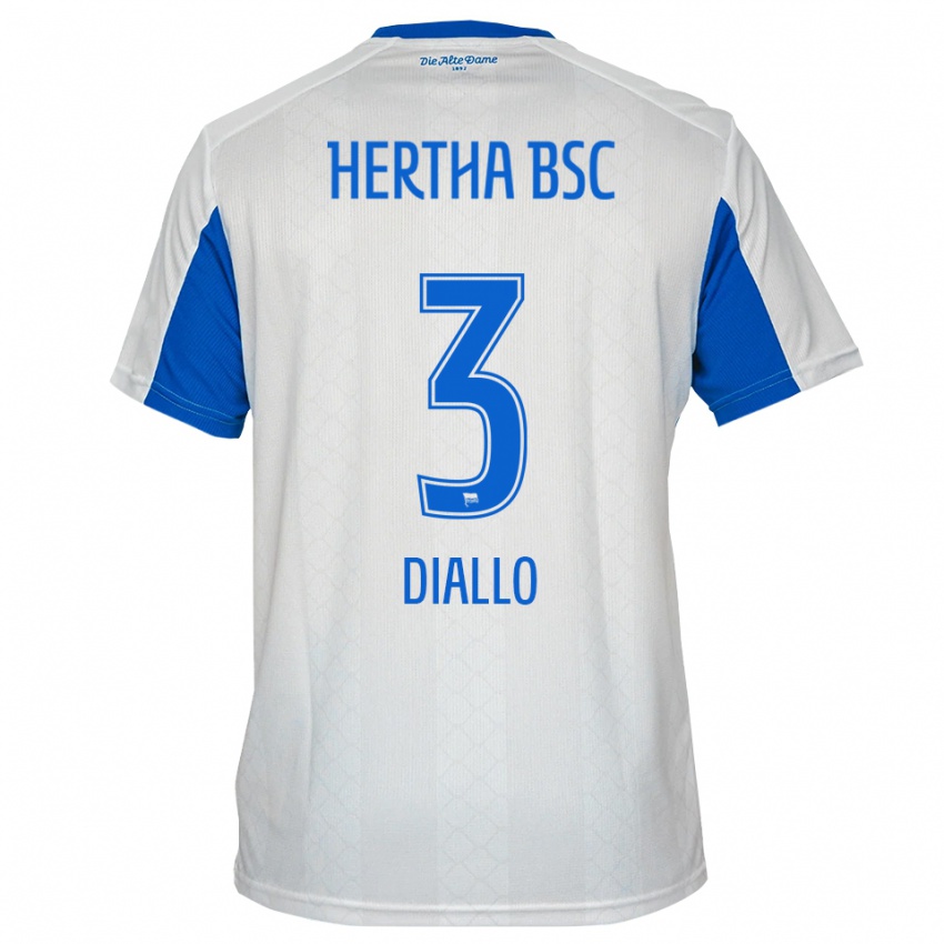 ילדים ג׳רום קאליל דיאלו #3 לבן כחול הרחק ג'רזי 2025/26 חולצה קצרה