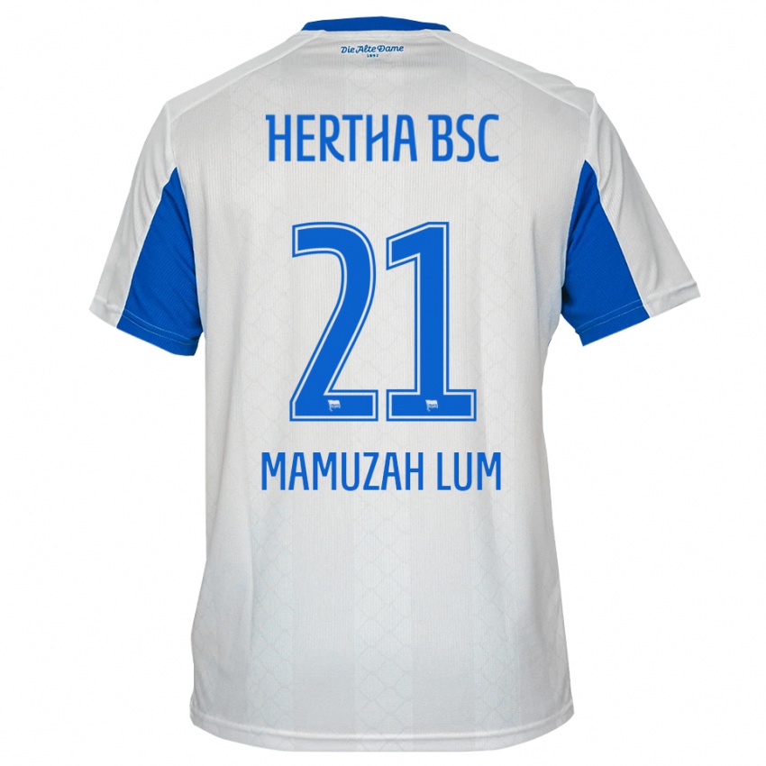 ילדים Boris Mamuzah Lum #21 לבן כחול הרחק ג'רזי 2025/26 חולצה קצרה